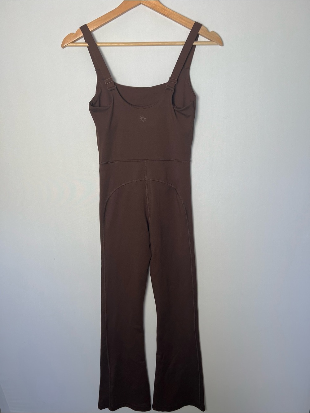 Offline Aerie The Hugger Bootcut Full Length Jumpsuit Brown Neutral XS Casual - Picture 5 of 8